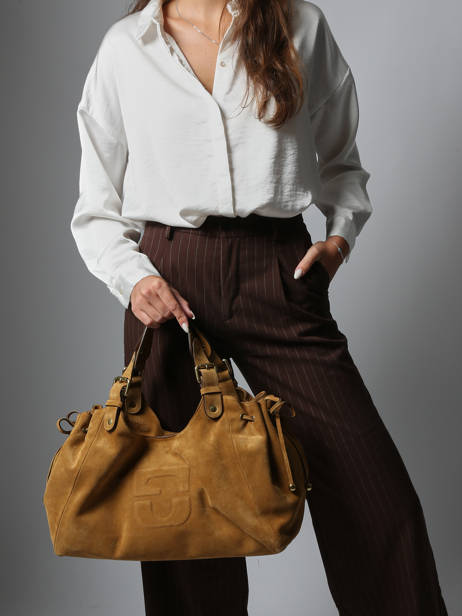 Schoudertas Chiara Leder Gerard darel Geel chiara DCS84407 ander zicht 1